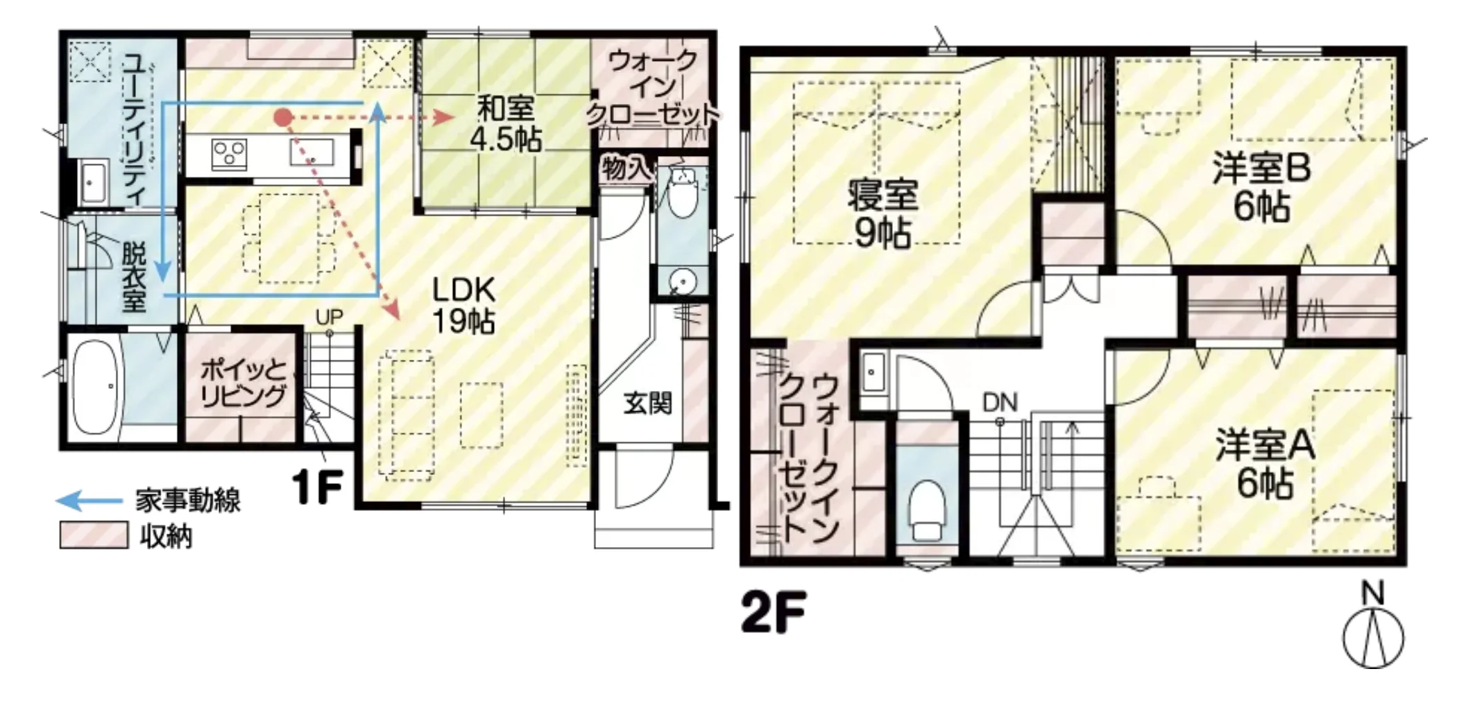 野々市市 中林の家 間取り図