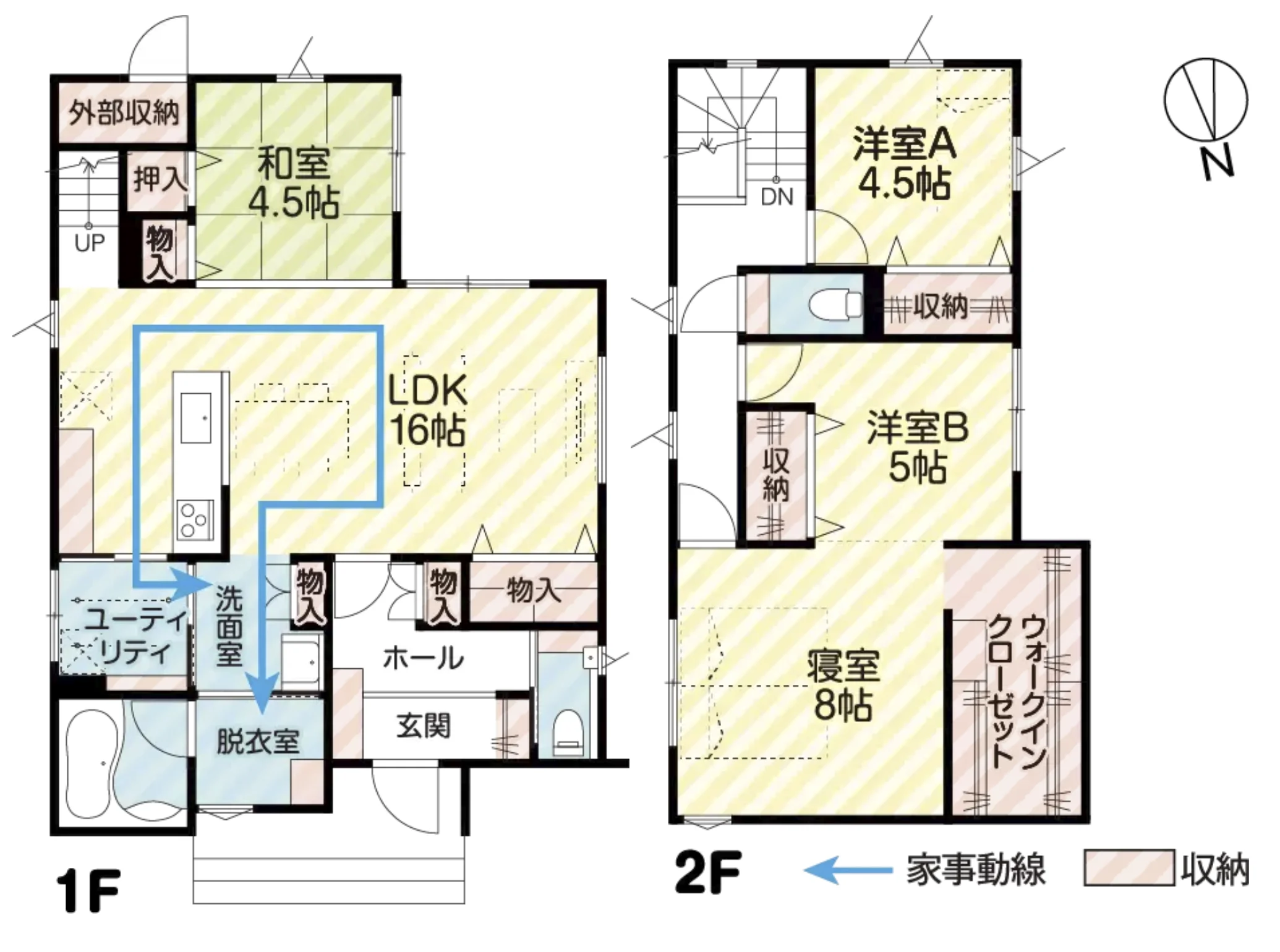 富山市 下大久保の家 間取り図