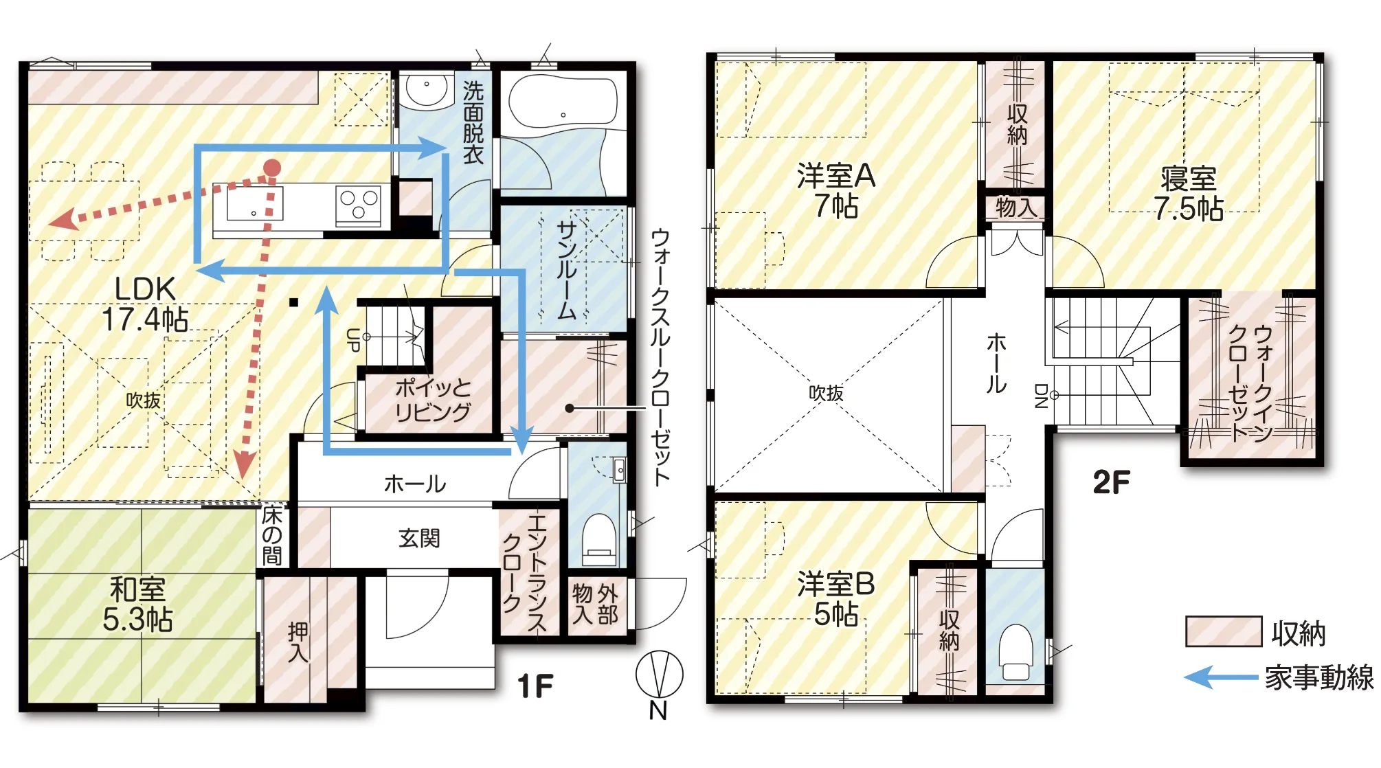 金沢市 三口町の家 間取り図