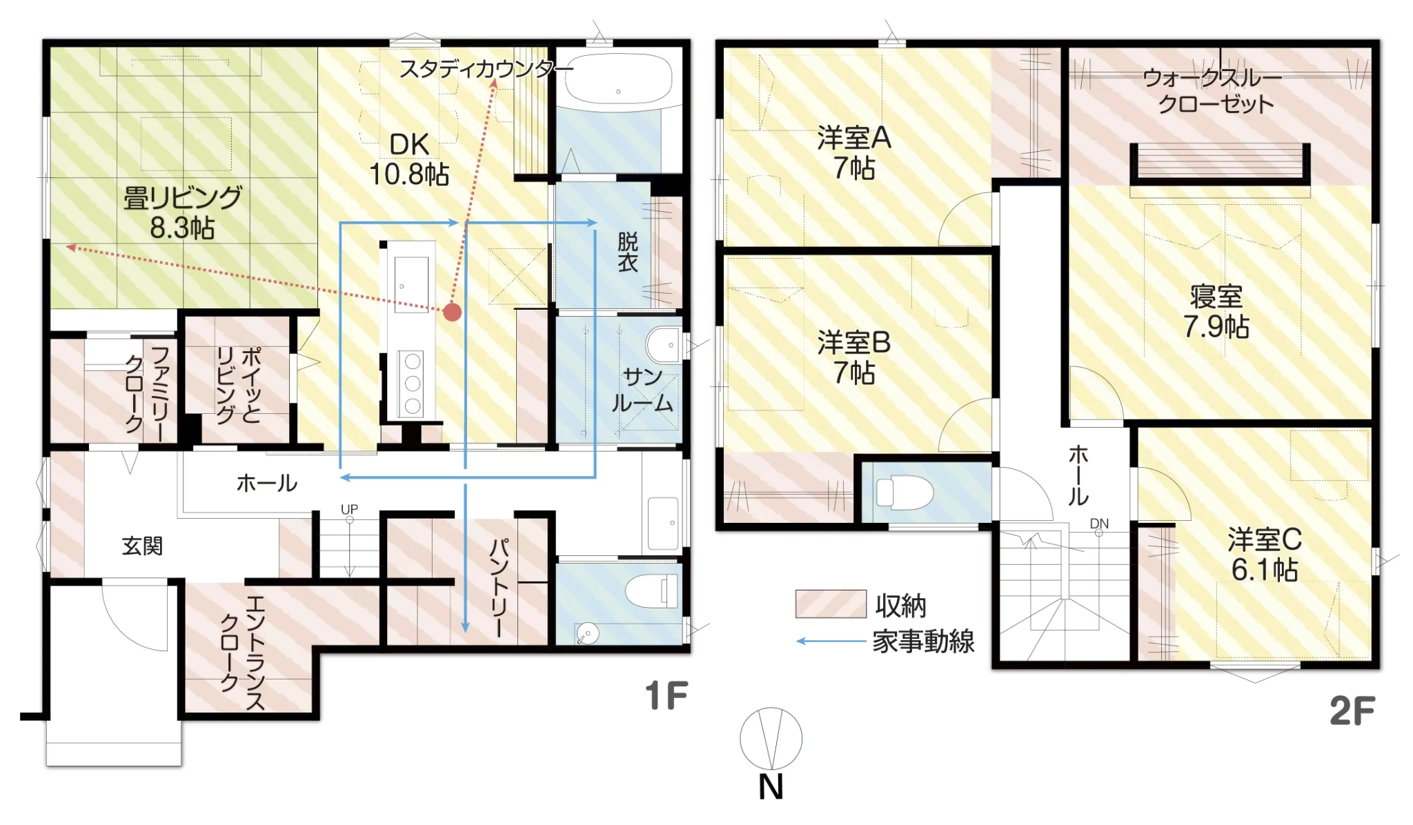 白山市 宮永町の家 間取り図